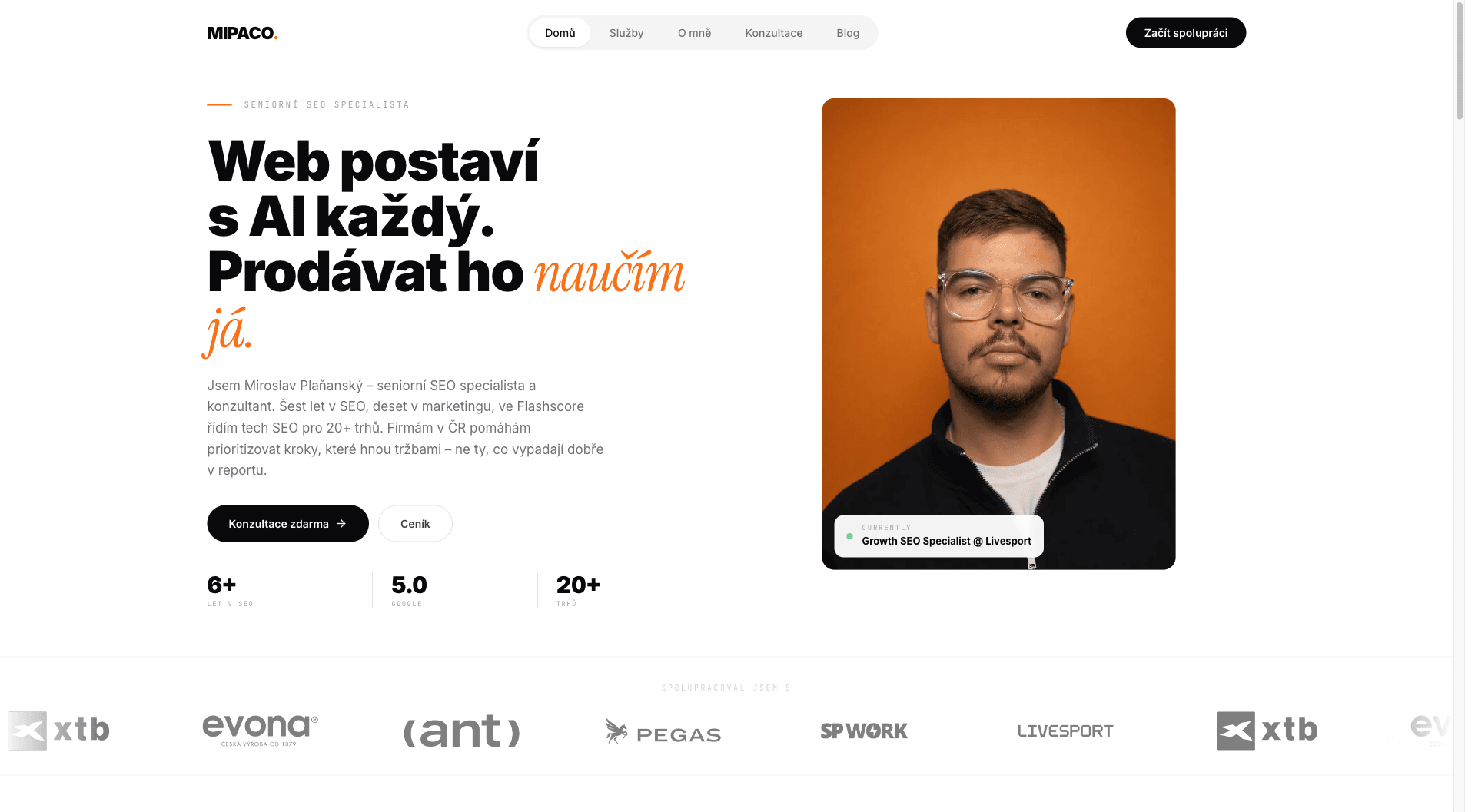 Náhled homepage mipaco.cz