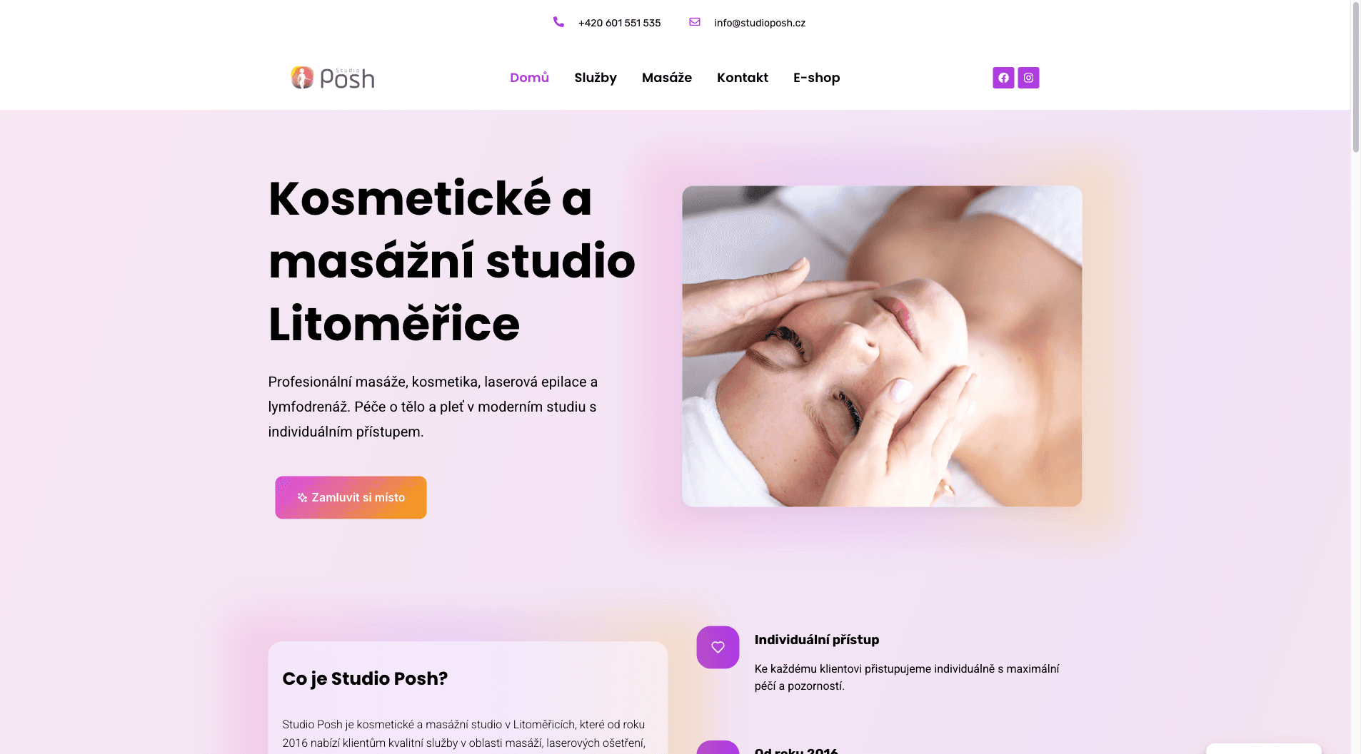 Náhled homepage studioposh.cz